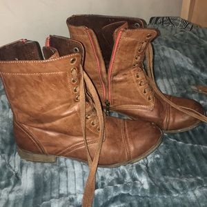 Light Brown Combat Boots